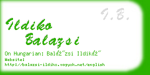 ildiko balazsi business card